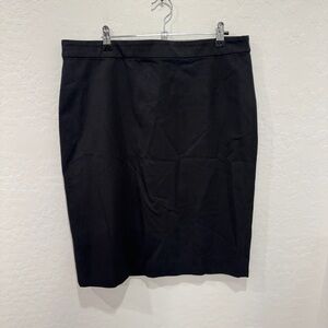 J. Crew No. 2 Pencil Skirt Womens 14 Black Business Casual Office